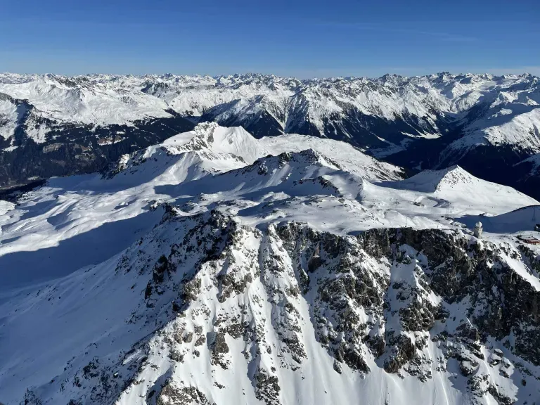 Blick auf das Weissfluhjoch