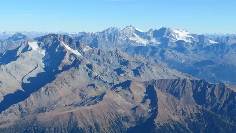 The Alps almost without snow