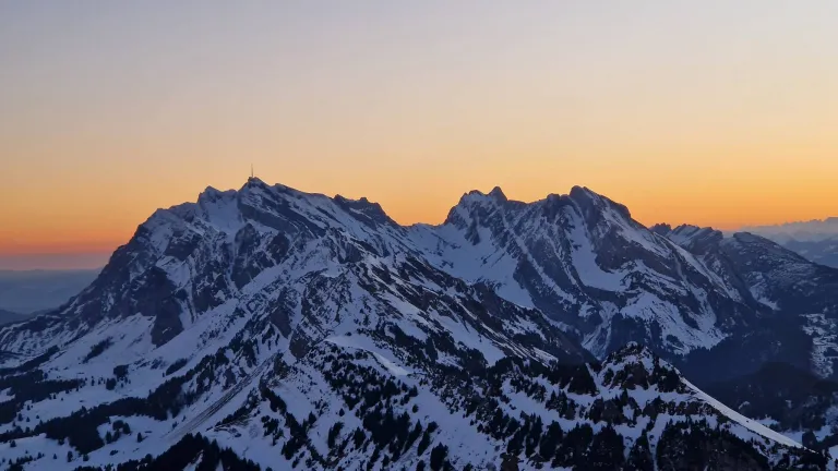 Morgendämmerung über Säntis und Alpstein