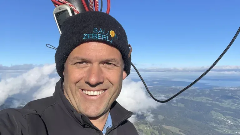 Stefan Zeberli/ CEO bei einer Ballonfahrt