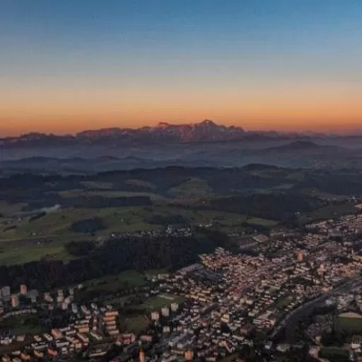 St. Gallen und der Säntis