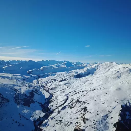 verschneite Alpen